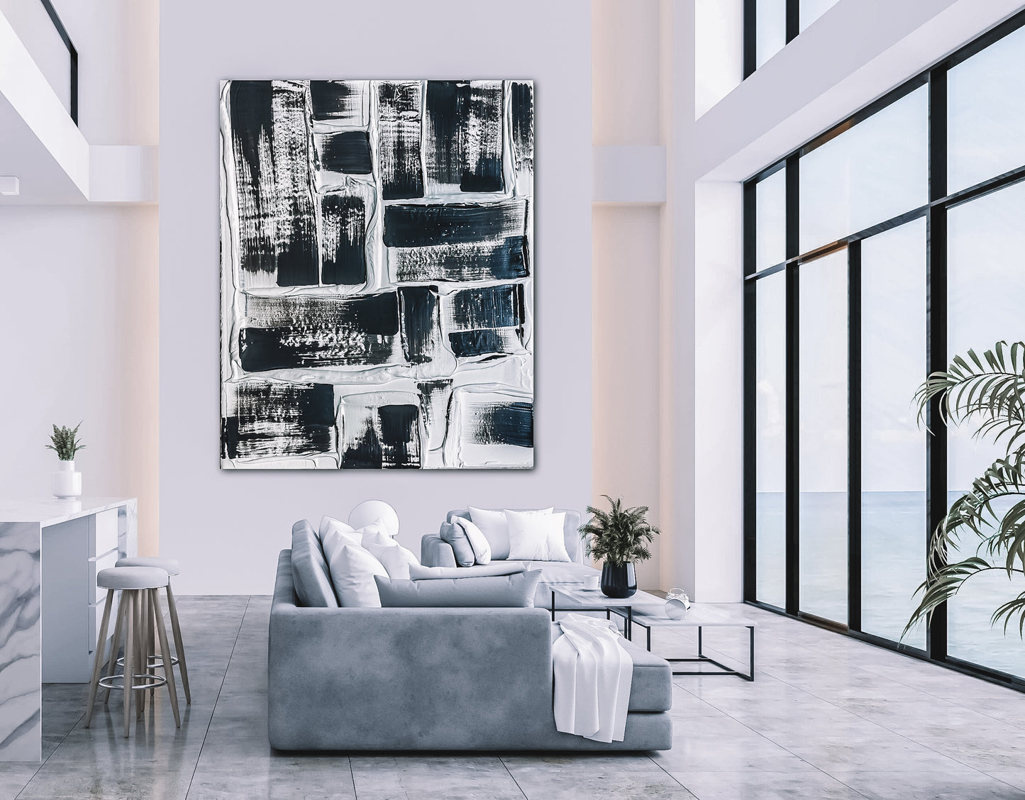 Textured Wall Art, Black & White Art, Plaster Art, Home Decor, Wall Decor, Plaster Wall Art, Wall Art, Wall Art Canvas, Plaster Art Canvas